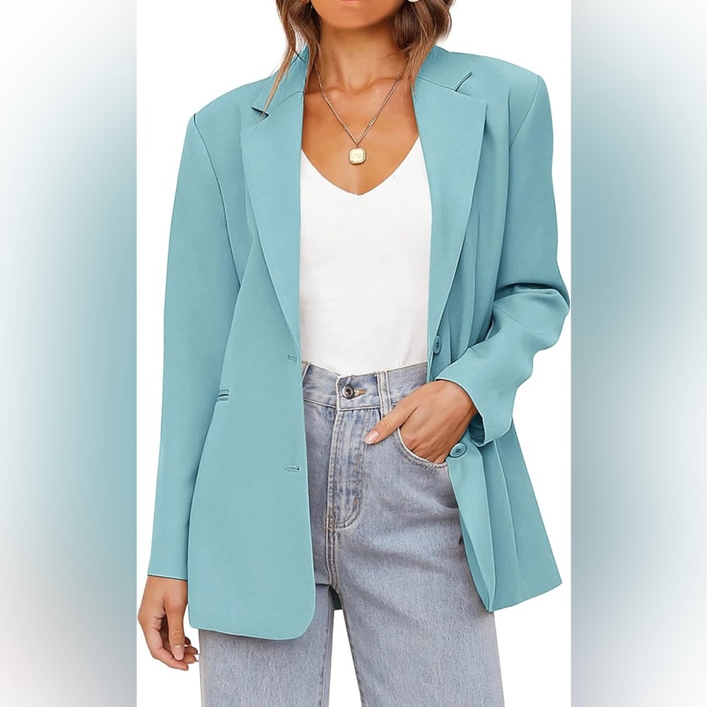 Oversized chic blue blazer